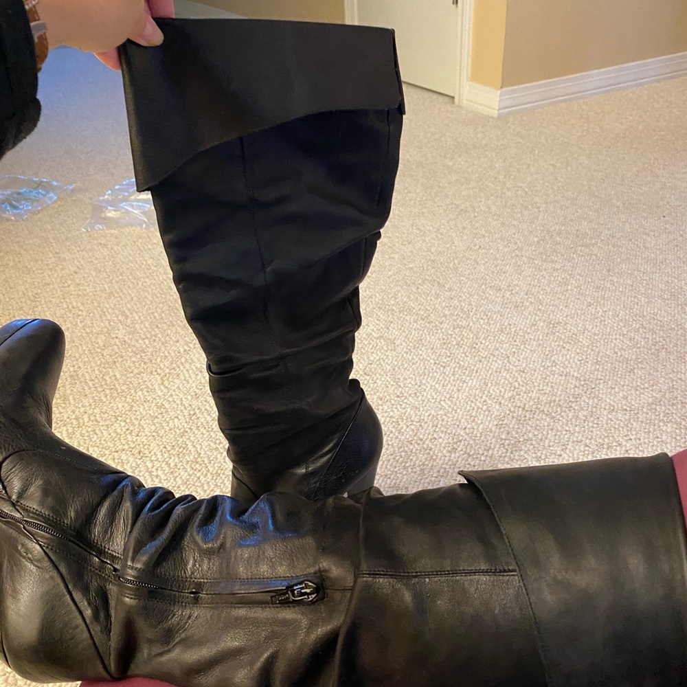 Tall Black high heel boots size 8 1/2 from Jessica Simpson.